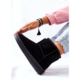 Botas de nieve de piel para mujer Big Star II274440 Black negro 3