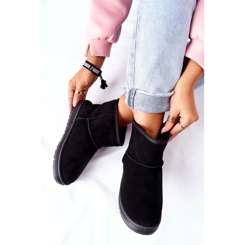 Botas de nieve de piel para mujer Big Star II274440 Black negro 2