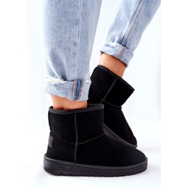 Botas de nieve de piel para mujer Big Star II274440 Black negro 7