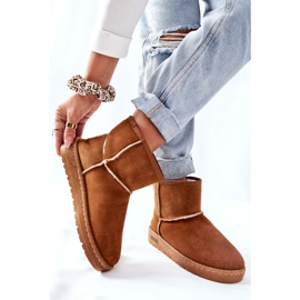 Botas de nieve de piel para mujer Big Star II274441 Camel marrón 6