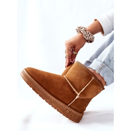 Botas de nieve de piel para mujer Big Star II274441 Camel marrón 2 Botas de nieve de piel para mujer Big Star II274441 Camel marrón 2