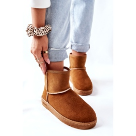 Botas de nieve de piel para mujer Big Star II274441 Camel marrón 7