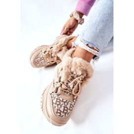 PM1 Calzado deportivo cálido de mujer Khaki Heart Beats caqui 2 PM1 Calzado deportivo cálido de mujer Khaki Heart Beats caqui 2