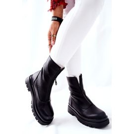 PE1 Botas de Mujer con Cremallera Negra Tierra negro 3