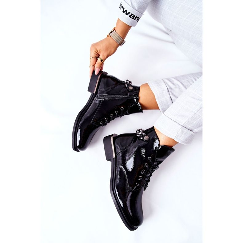 Botas Calientes Lacadas Sergio Leone Negro BT405 1