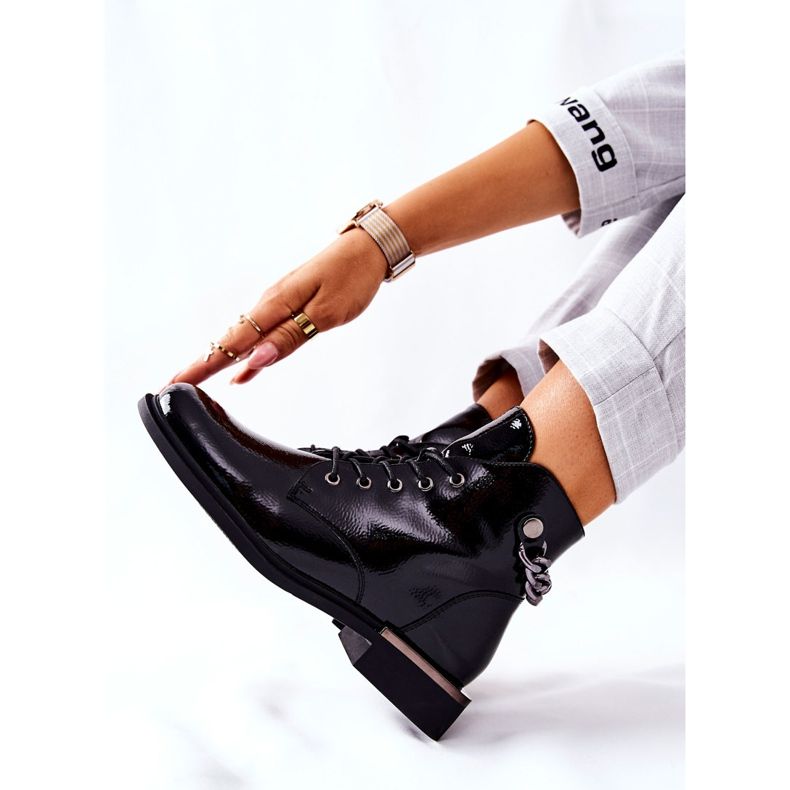 Botas Calientes Lacadas Sergio Leone Negro BT405 2