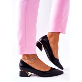 S.Barski Zapatos De Tacón De Piel Elegantes Black Samira negro 3