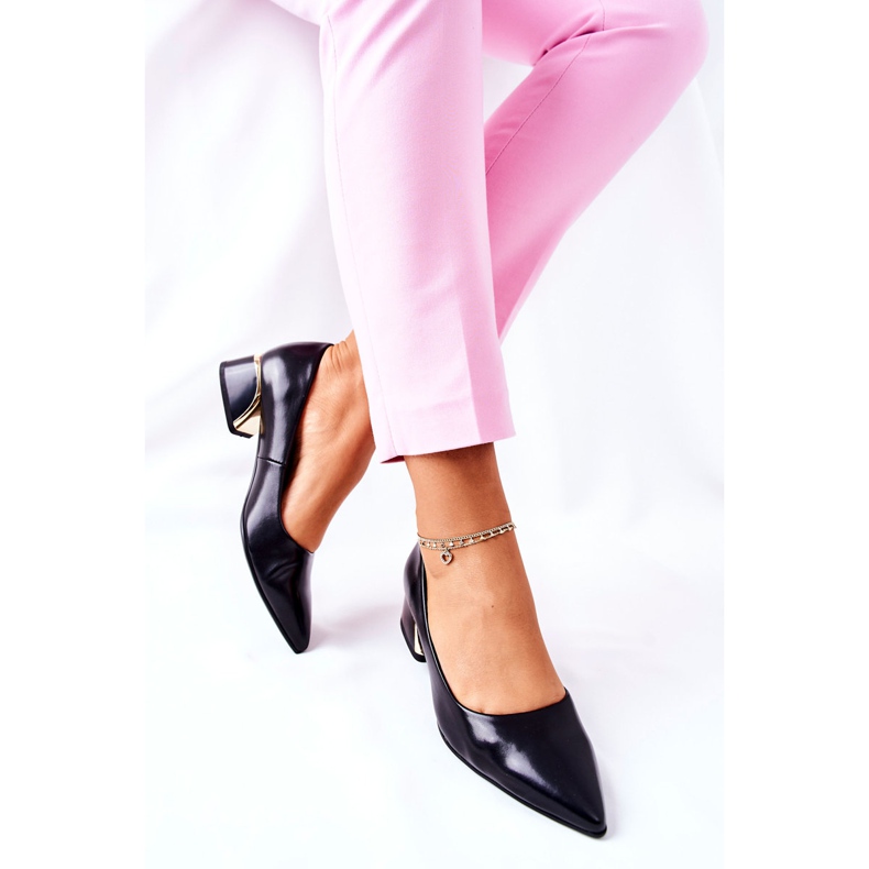 S.Barski Zapatos De Tacón De Piel Elegantes Black Samira negro 1