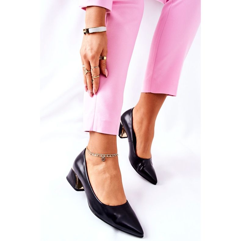 S.Barski Zapatos De Tacón De Piel Elegantes Black Samira negro 2