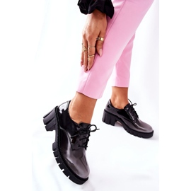 S.Barski Zapatos Mosa en negro y gris lacados y atados 4