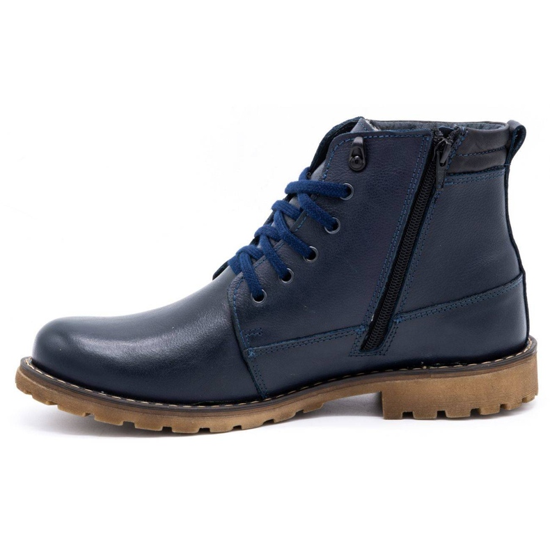 Olivier Botas de invierno de piel 754 azul marino 1
