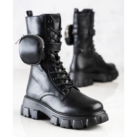 Bestelle Botas de moda con bolsillo. negro 1 Bestelle Botas de moda con bolsillo. negro 1