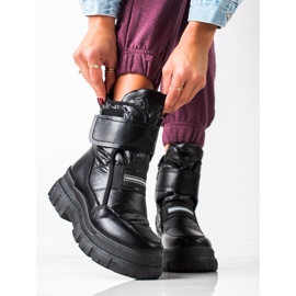 Seastar Botas de nieve con velcro negro 3