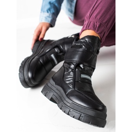 Seastar Botas de nieve con velcro negro 4