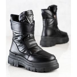 Seastar Botas de nieve con velcro negro 2