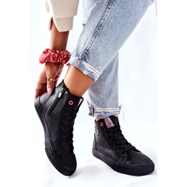 Zapatillas de deporte con aislamiento para mujer Cross Jeans High Black II2R4009C negro 7