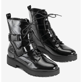 Botas de charol negras para mujer de Ferland negro 1