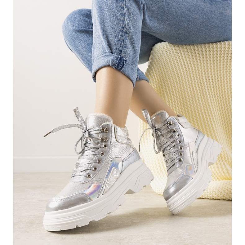 Zapatillas de invierno plateadas Doyon plata 1