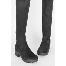 Botas negras en un poste bajo de Roma negro 1