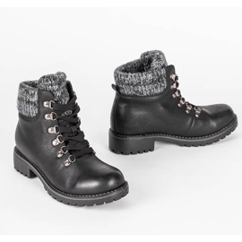 Bolsos negros con inserto tejido Ally 1