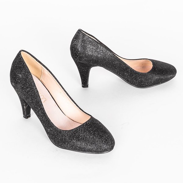 Zapatos negros con tacón de aguja Daisy 1