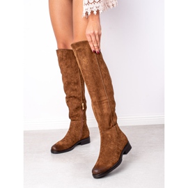 Botas VINCEZA de ante casual marrón 2