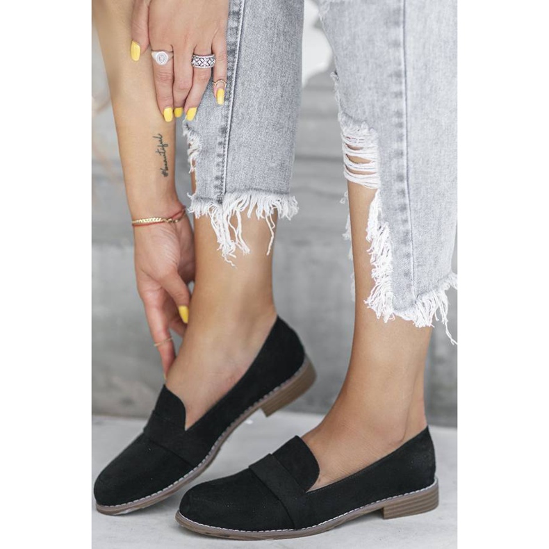 Señores negros sobre un tacón plano Georgia 1 Señores negros sobre un tacón plano Georgia 1