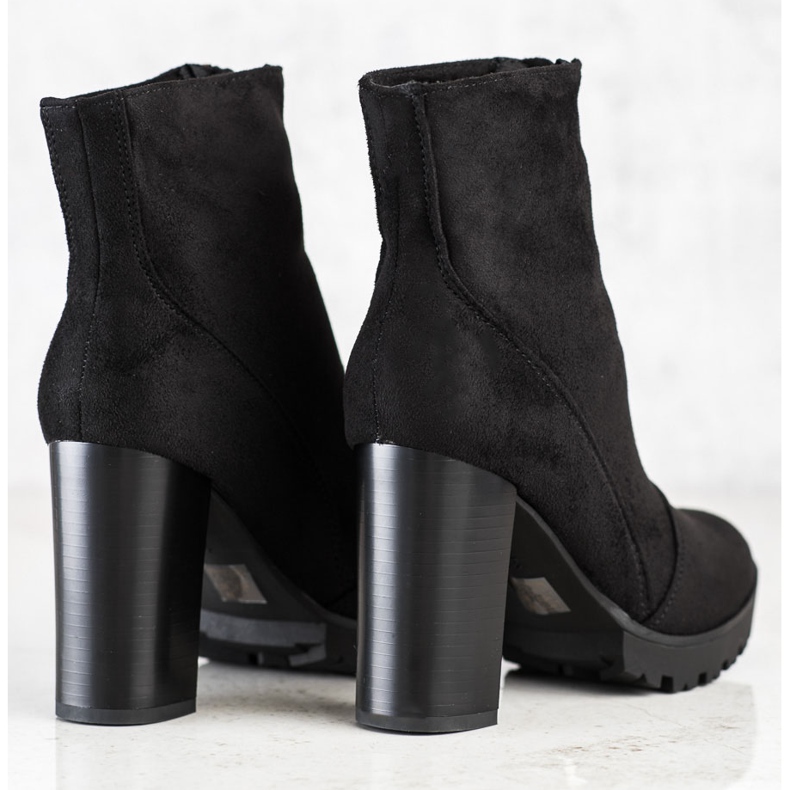 Cm Paris Botas de gamuza con estilo negro 1