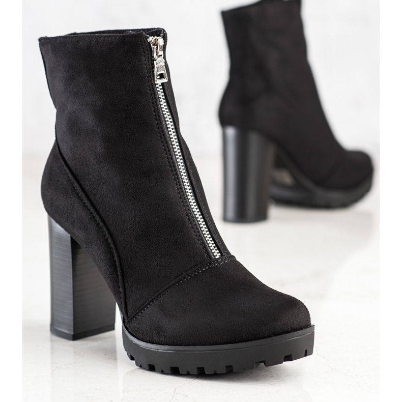 Cm Paris Botas de gamuza con estilo negro 2