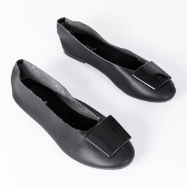 Bailarinas negras con parte superior Brook suave negro 2