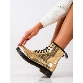 Sweet Shoes Botines Dorados Con Piel Ecológica 3