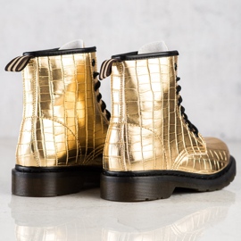 Sweet Shoes Botines Dorados Con Piel Ecológica 4