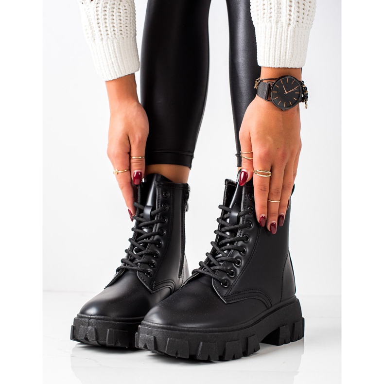 Diamantique Trappers de botas clásicas negro 2