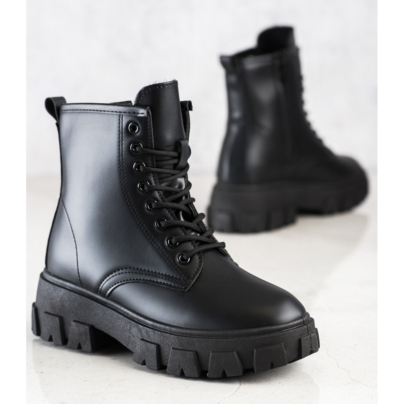 Diamantique Trappers de botas clásicas negro 1