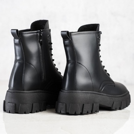 Diamantique Trappers de botas clásicas negro 5