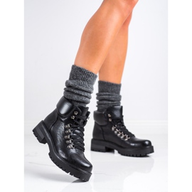 Ideal Shoes Botas casuales con calentamiento negro 2 Ideal Shoes Botas casuales con calentamiento negro 2