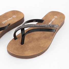 Chanclas de fiesta en la playa negras negro 3