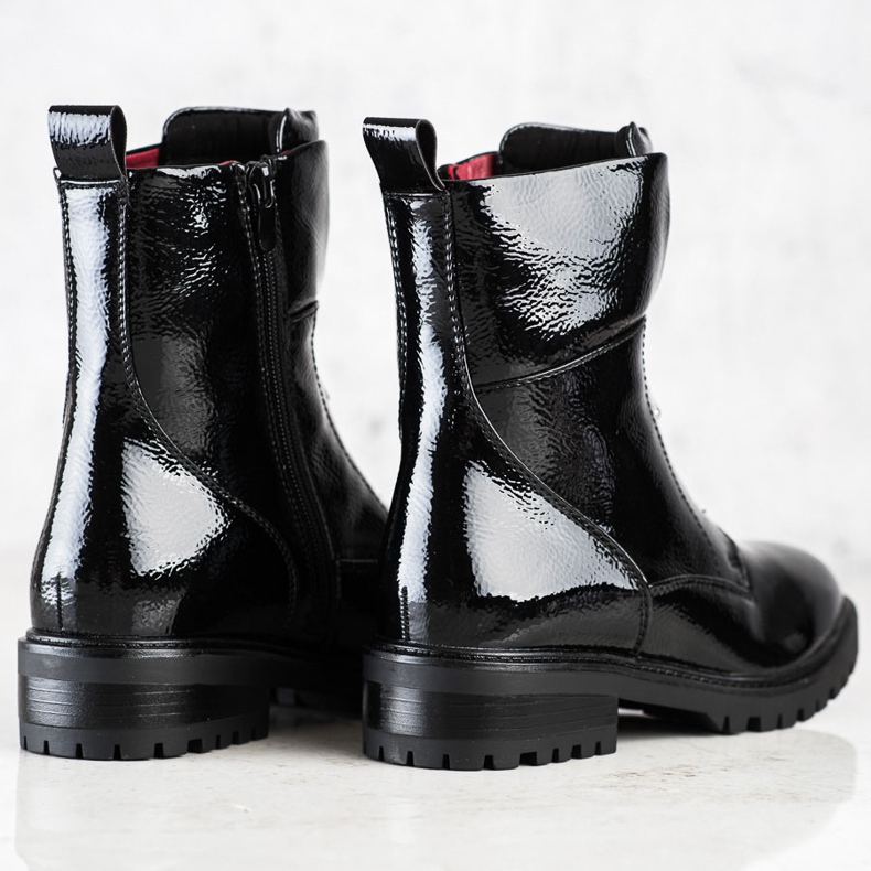 Erynn Trabajadores barnizados en el control deslizante negro 1