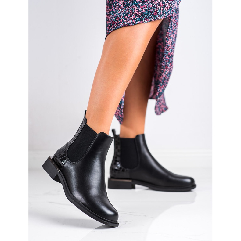 Elegantes botas Chelsea de Sergio Leone negro 1