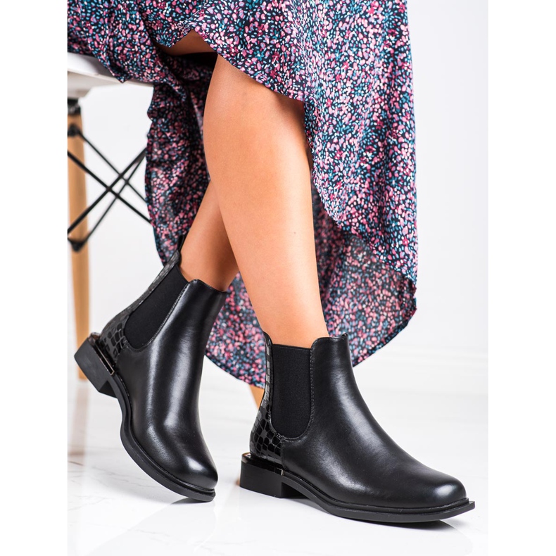 Elegantes botas Chelsea de Sergio Leone negro 2