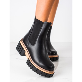 Seastar Botines Chelsea en la plataforma de moda negro 4