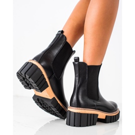 Seastar Botines Chelsea en la plataforma de moda negro 5