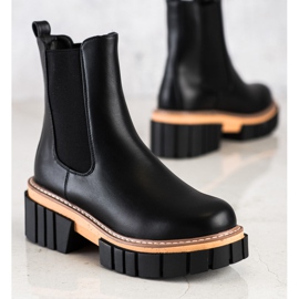 Seastar Botines Chelsea en la plataforma de moda negro 2