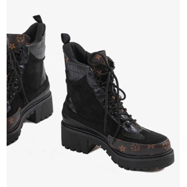 Bolsos negros con inserciones marrones marrón 1 Bolsos negros con inserciones marrones marrón 1