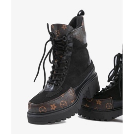 Bolsos negros con inserciones marrones marrón 2 Bolsos negros con inserciones marrones marrón 2