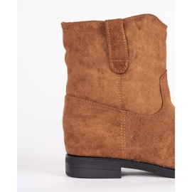 Botines camel con tacón de cuña Buena cubierto beige marrón 2