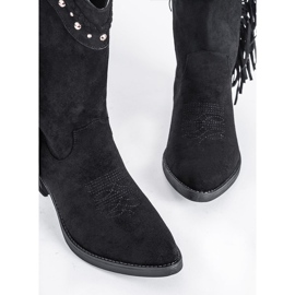 Botas vaqueras altas negras con chorros Clover negro 1