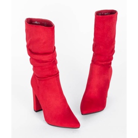 Botas rojas en un poste alto para Celine rojo 2
