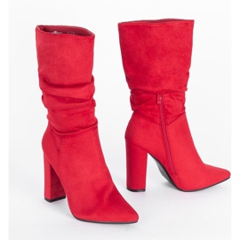 Botas rojas en un poste alto para Celine rojo 3