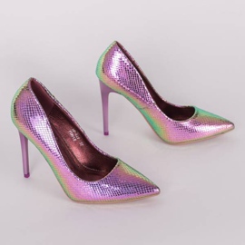 Tacones altos morado claro Nadia púrpura 1